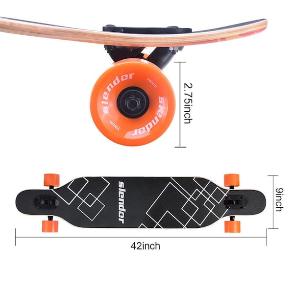 SEEUTEK Cosmo 42 in. Desert Longboard Skateboard Drop Through Deck