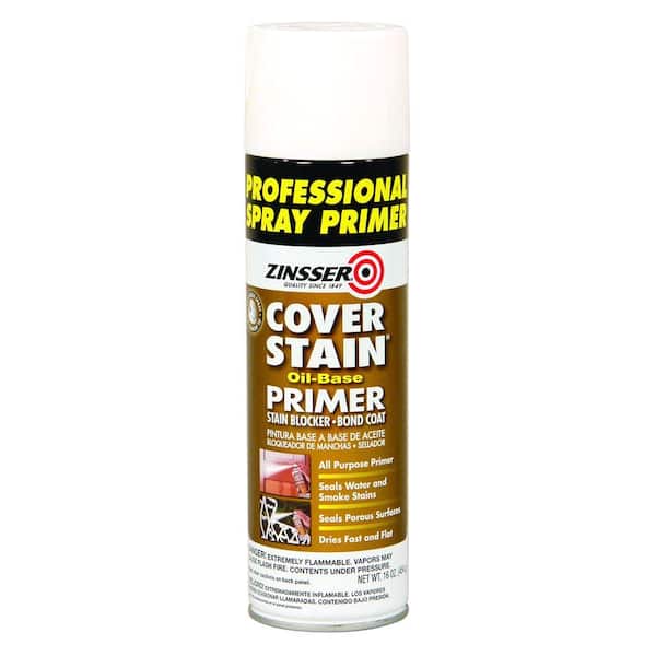 Zinsser Cover Stain 16 oz. White Oil-Based Interior/Exterior Professional Primer and Sealer Spray (6-Pack)