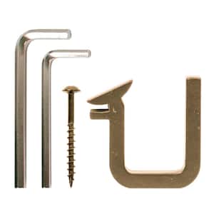 Polished Brass Hook Vertical Rail Bracket for EG300 Ladder Rail
