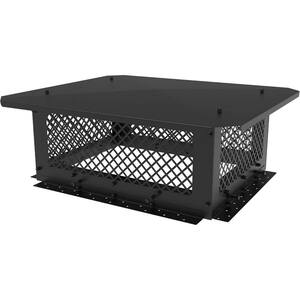 18 in. x 22 in. Black Galvanized Steel Fireplace Chimney Caps for Outside