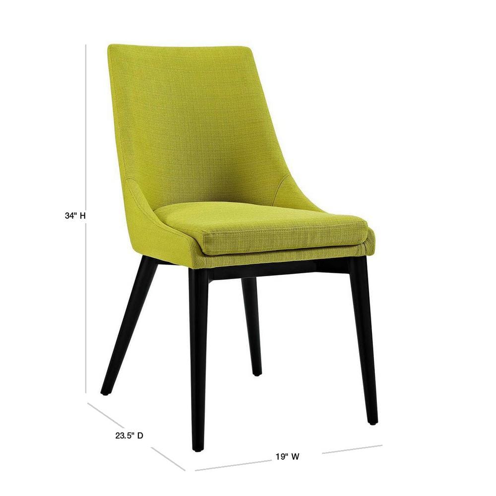 Viscount Wheatgrass Upholstered Parsons Side Chair with Black Wood Legs