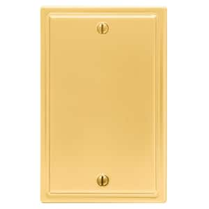 Moderne Wallplate 1 Blank Steel Brushed Gold (1-Pack)