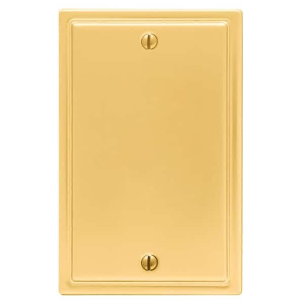 Moderne Wallplate 1 Blank Steel Brushed Gold (1-Pack)