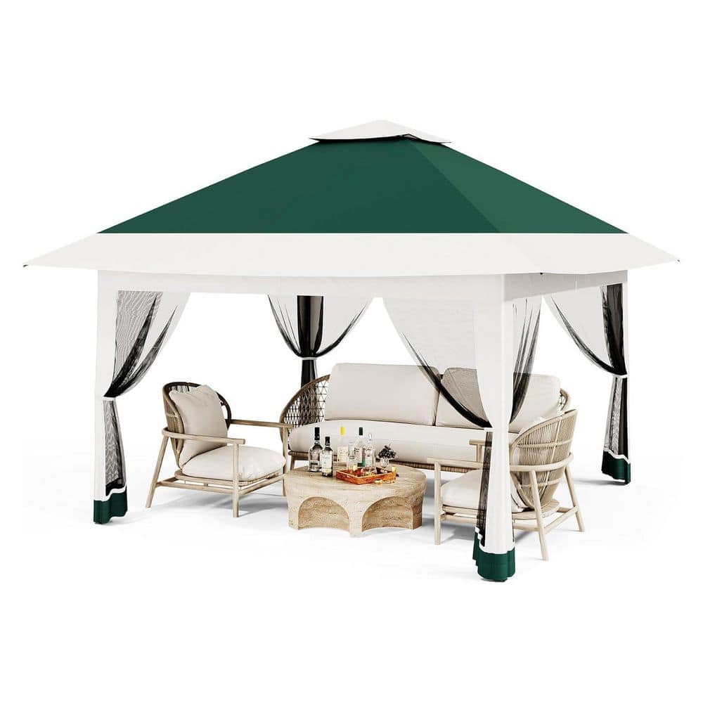 12ft.x12 ft. Canopy Tent, Pop Up Gazebo One-Push Setup with 4 SandBags for Backyard price history on PriceWatchPro