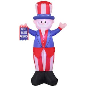 Outdoor 6 ft. H Patriotic 4th of July Uncle Sam Inflatable with LED