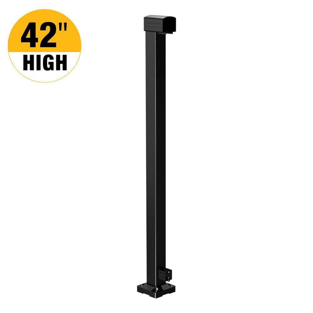 42 in. H x 4 in. W Black Aluminum Deck Railing End Post price history on PriceWatchPro
