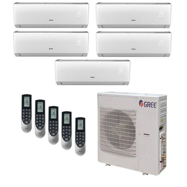 GREE Multi-21 Zone 39000 BTU Ductless Mini Split Air Conditioner with Heat, Inverter and Remote -230-Volt/60Hz