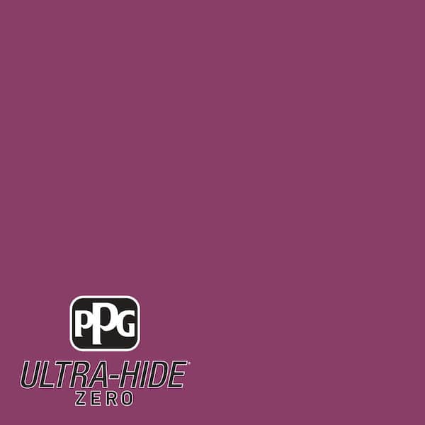 PPG 1 gal. #HDPR08 Ultra-Hide Zero Bright Black Raspberry Flat Interior Paint