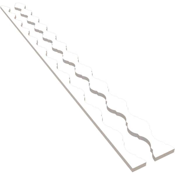 Ekena Millwork Casablanca 47 in. H x 0.5 in. W Slatwall Panels in PVC 31-Pack