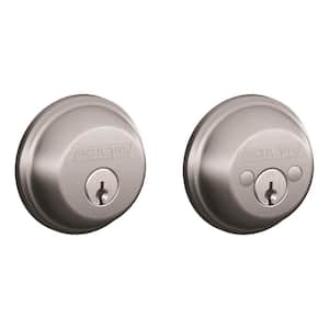 B62 Series Satin Chrome Double Cylinder Deadbolt Certified Highest for Security and Durability