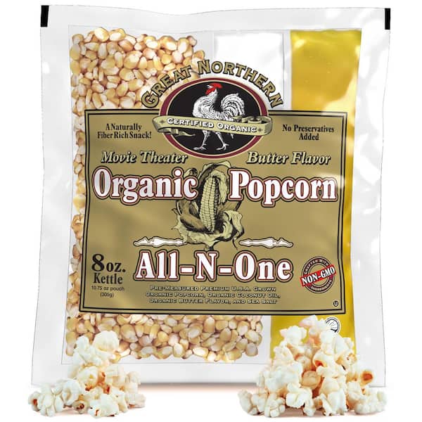 8 oz. Certified Organic Movie Theater Popcorn Portion-Packs (18-Count)