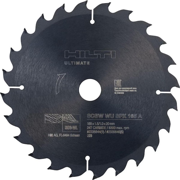 6-1/2 in. x 24-Tooth Carbide Tipped Plunge Circular Saw Blade for Wood (5-Pack)