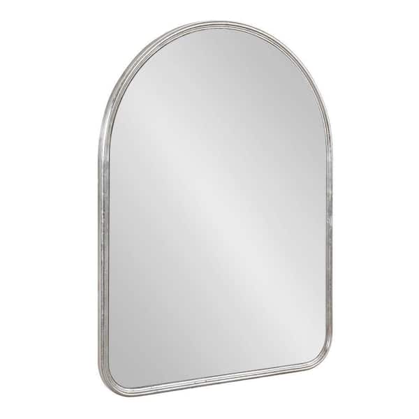 Kate and Laurel Caskill 24 in. x 18 in. MidCentury Arch Silver Framed Decorative Wall Mirror