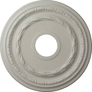 1 in. x 15-3/8 in. x 15-3/8 in. Polyurethane Dublin Ceiling Medallion, Pot of Cream