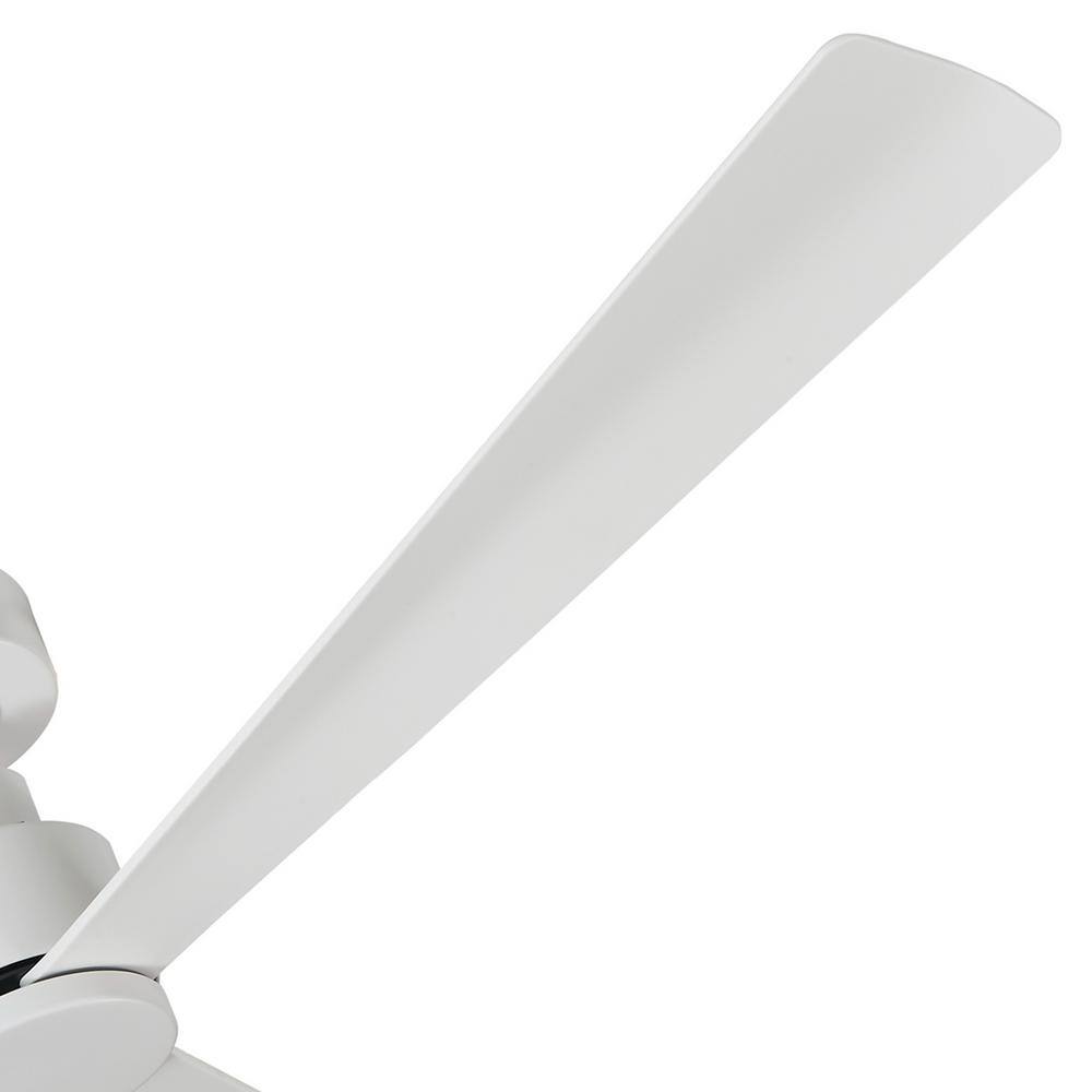 52" Matte White Ceiling Fan with Remote Control and Reversible Blade
