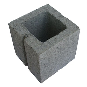 8 in. x 8 in. x 8 in. Gray Concrete Half Block