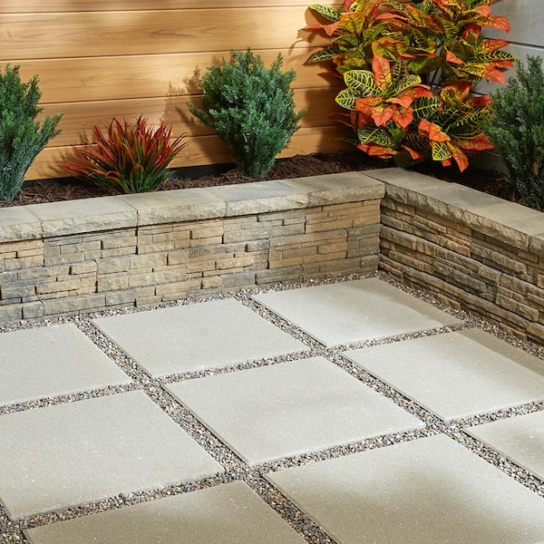 Oldcastle 23.3 in. x 23.3 in. x 1.8 in. Grey Concrete Step
