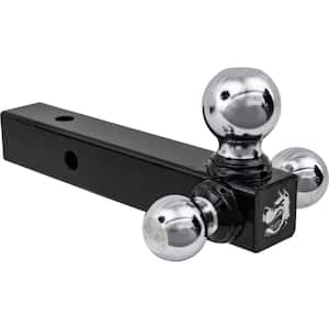 Tri-Ball Hitch-Solid Shank with Chrome Towing Balls