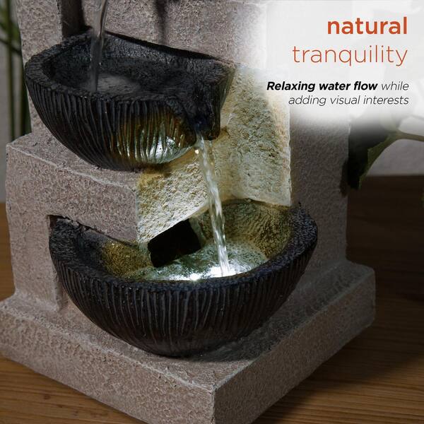 Alpine Corporation 14 in. Tall Cascading Tabletop Bowl Alpine Corporation 14 in. Tall Cascading Tabletop Bowl