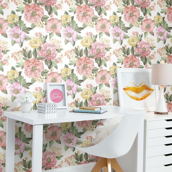 Mind Reader Vinyl Flower Locker Wallpaper Repositionable Magnetic Wallpaper  Removable Decorative Wall Covering in Multi-Color WALLFLOW-ASST - The Home  Depot