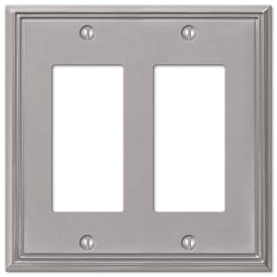 Hampton Bay Declan 2 Gang Rocker Steel Wall Plate - White 935RRWHB