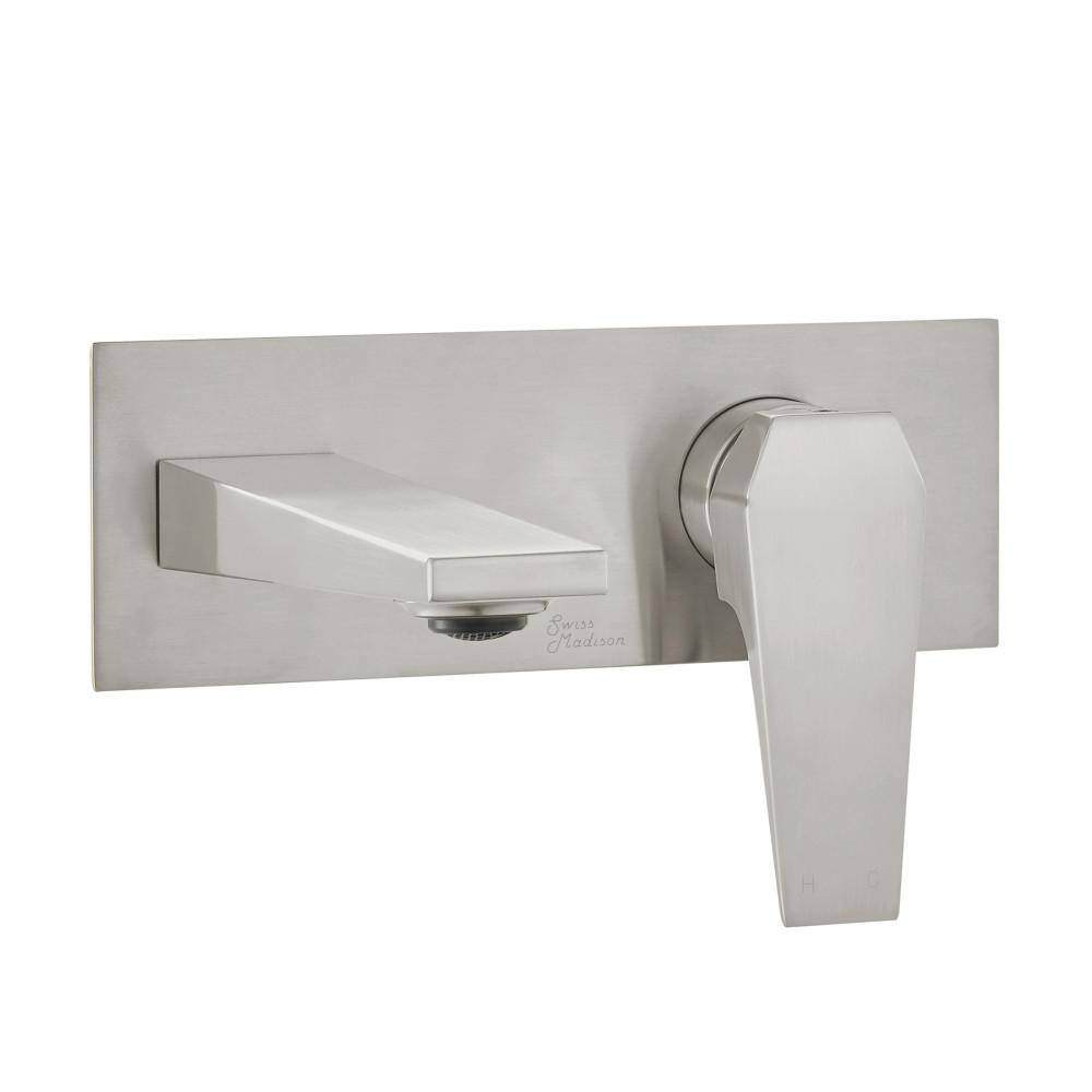 Voltaire Brushed Nickel Single-Handle Wall-Mount Bathroom Faucet