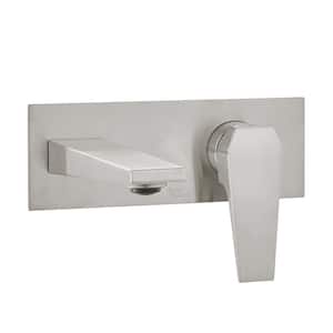 Voltaire Single-Handle Wall Mount Bathroom Faucet in Brushed Nickel