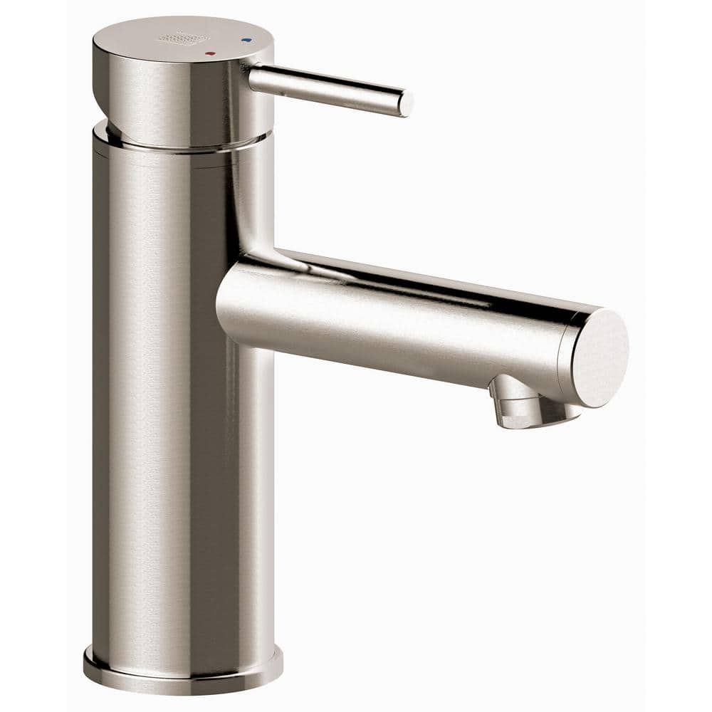 Bathroom Faucet Brushed Nickel Single Handle One Hole Vanity Satin Sink with Pop Up Drain Assembly Bath with Overflow Stream Basin Mixer Tap Lavatory Commercial Supply Line Lead-Free by Bathlavish
