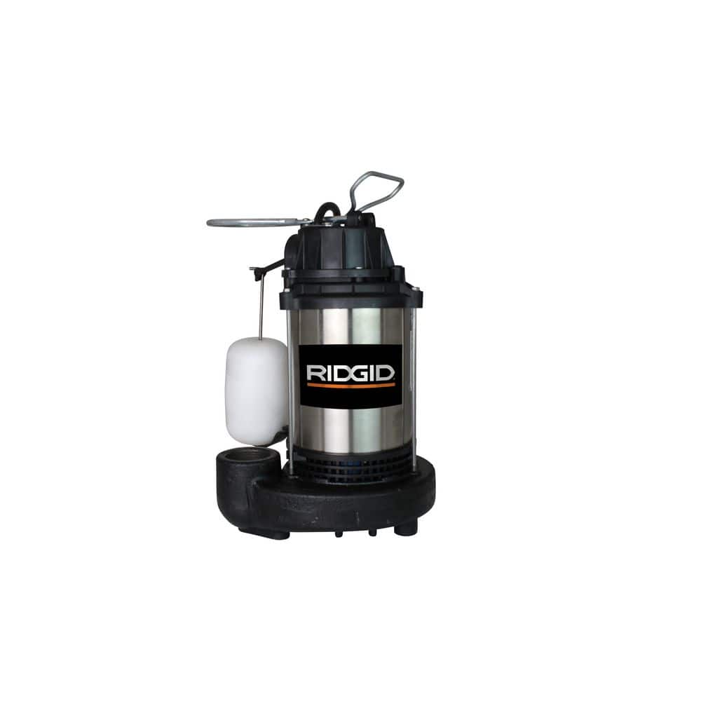 RIDGID 1/3 HP Stainless Steel Dual Suction Sump Pump