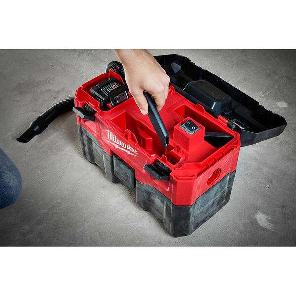 Milwaukee - M18 18-Volt Lithium-Ion Cordless 2 Gal. Wet/Dry Vacuum with (1) 5.0Ah Battery and Charger