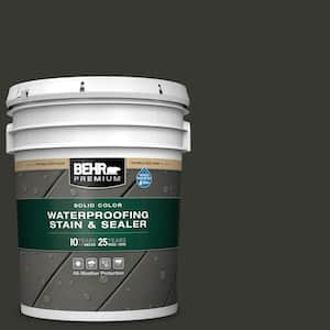 5 gal. #N520-7 Carbon Solid Color Waterproofing Exterior Wood Stain and Sealer
