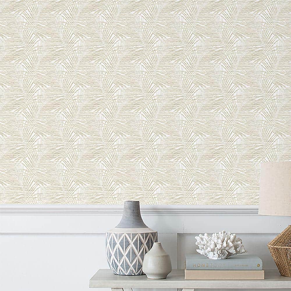 Coconut Vinyl Peel and Stick Tropical Wallpaper Roll