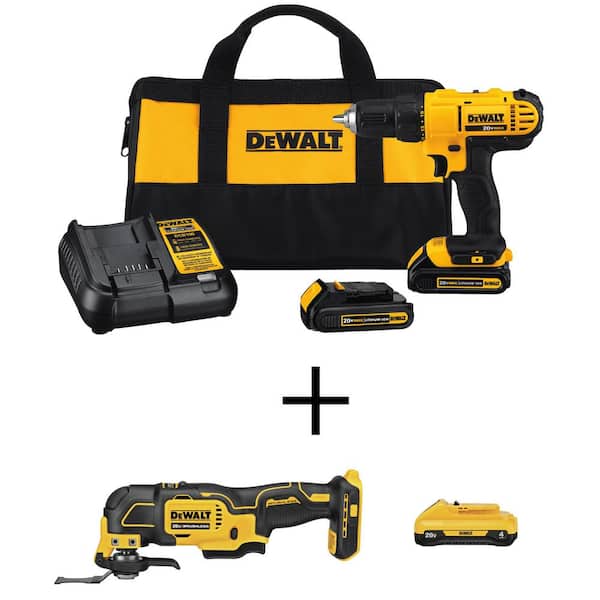 DEWALT 20V MAX Cordless 1/2 in. Drill/Driver, (2) 20V 1.3Ah Batteries,  Charger and Bag DCD771C2 - The Home Depot