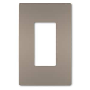 radiant 1 Gang 1-Decorator Rocker Screwless Wall Plate, Nickel (1-Pack)