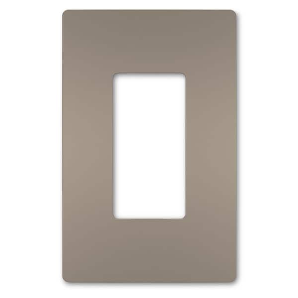 radiant 1 Gang 1-Decorator Rocker Screwless Wall Plate, Nickel (1-Pack)