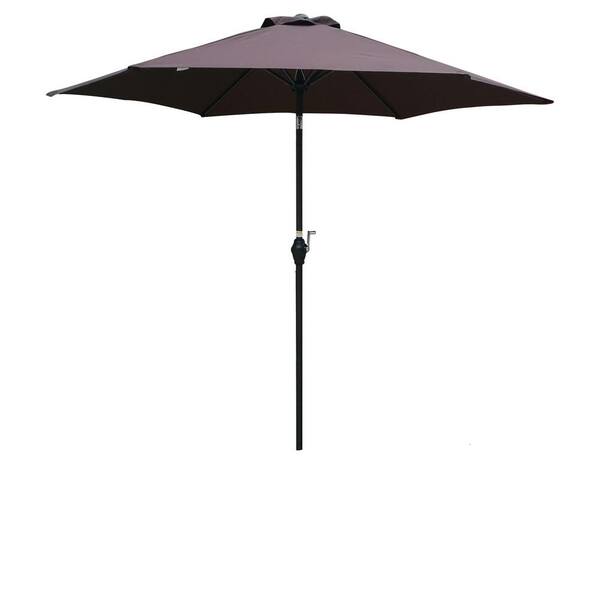 Unbranded 9 ft. Mental Market Patio Umbrella in Chocolate
