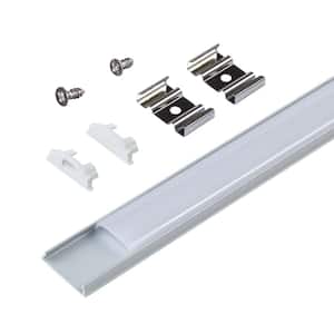 Bendable Surface Mount LED Tape Light Channel, Silver (5-Pack)