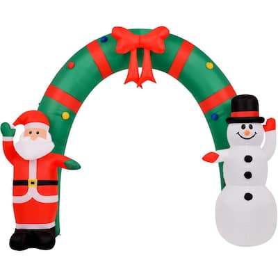 logobrands 7 ft. Miami Dolphins Inflatable Santa 620286 - The Home Depot