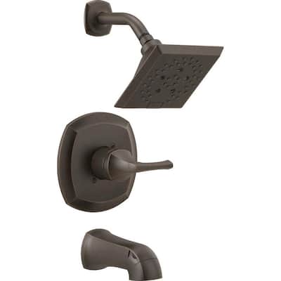 Portwood Single-Handle 5-Spray Tub and Shower Faucet with H2Okinetic in Venetian Bronze (Valve Included)
