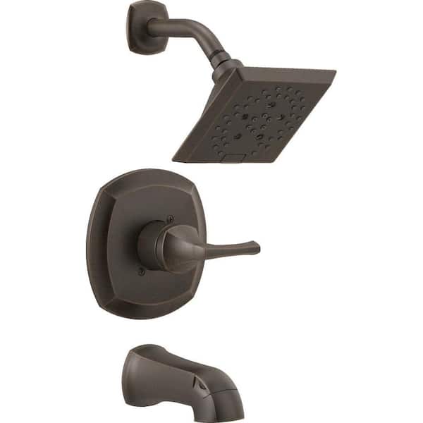 Delta Portwood Single-Handle 5-Spray Tub and Shower Faucet with H2Okinetic in Venetian Bronze (Valve Included)