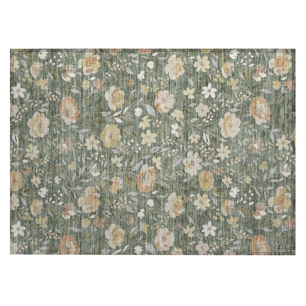 Chantille Machine Washable Indoor/Outdoor Abstract ACN2438 Basil 2 ft. x 3 ft. Accent Rug