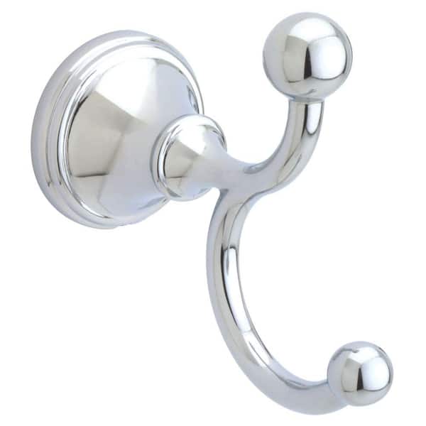 Delta Crestfield Double Towel Hook Bath Hardware Accessory in Polished Chrome