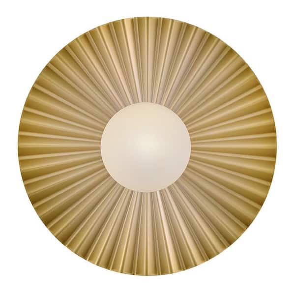 Stevie 13.75 in. 1 Light Lacquered Brass Flush Mount