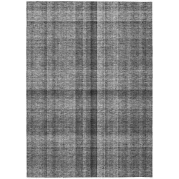 Chantille ACN548 Gray 10 ft. x 14 ft. Machine Washable Indoor/Outdoor Geometric Area Rug