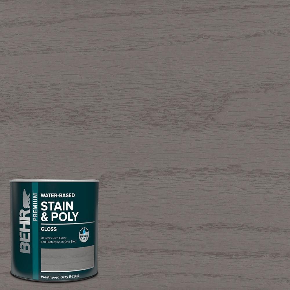 BEHR 1 qt. TIS-086 Weathered Gray Gloss Semi-Transparent Water