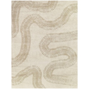 Djuna Taupe 5 ft. x 7 ft. Abstract Area Rug