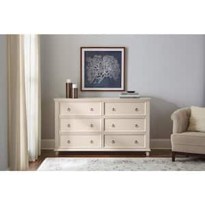 Grantley Ivory 6-Drawer Dresser (38 in. H x 64 in. W x 18 in. D)