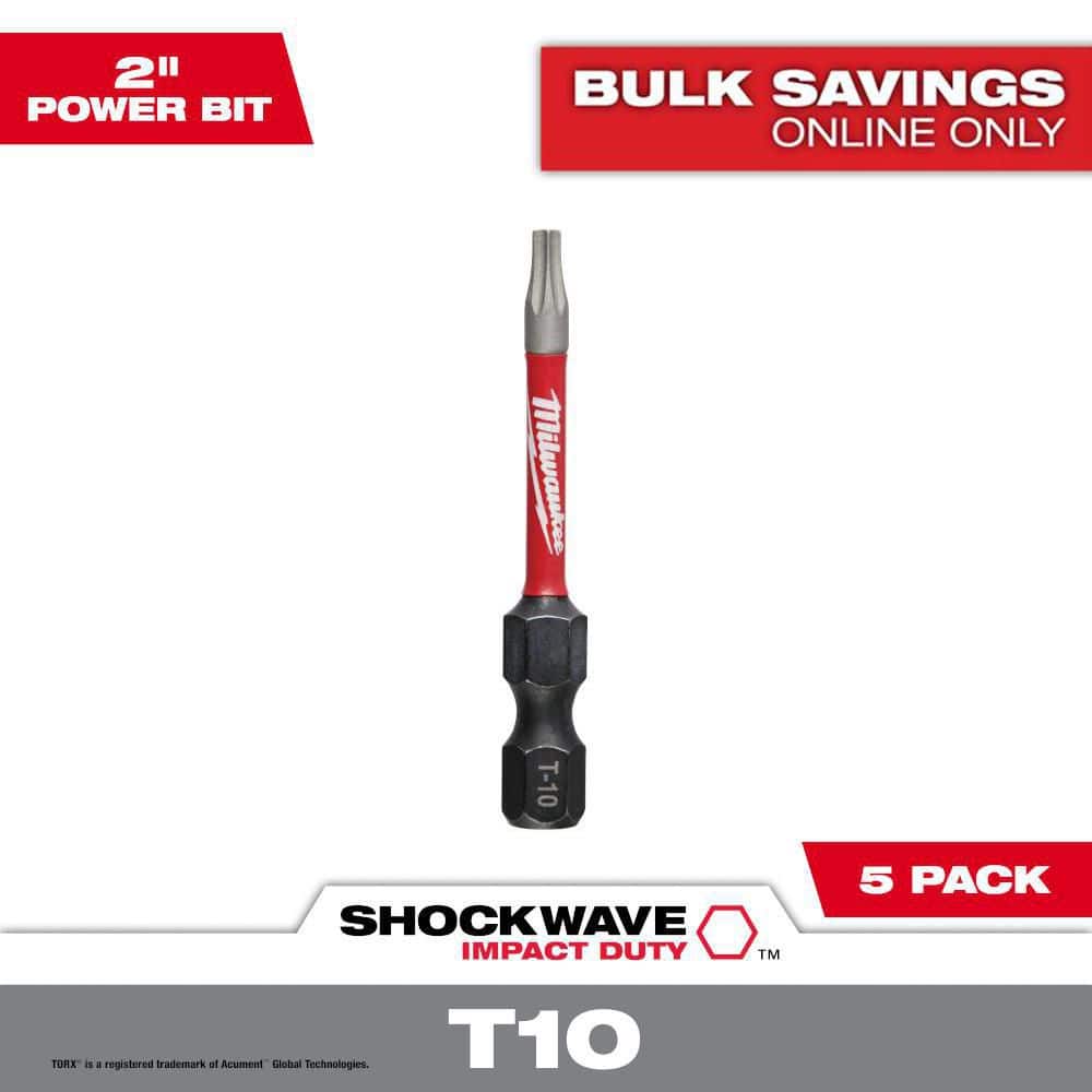 Milwaukee SHOCKWAVE Impact Duty 2 in. T10 Torx Alloy Steel Screw