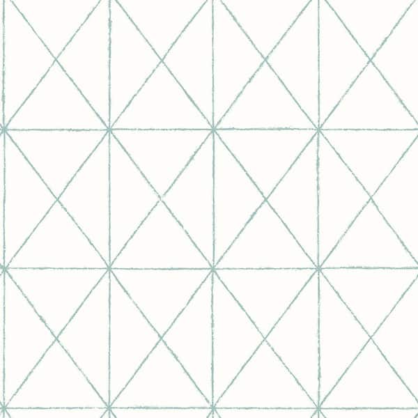 A-Street Prints Intersection Turquoise Geometric Paper Strippable Roll Wallpaper (Covers 56.4 sq. ft.)