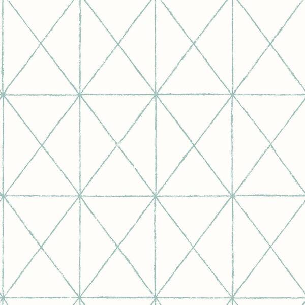 A-Street Prints Intersection Turquoise Geometric Turquoise Wallpaper Sample